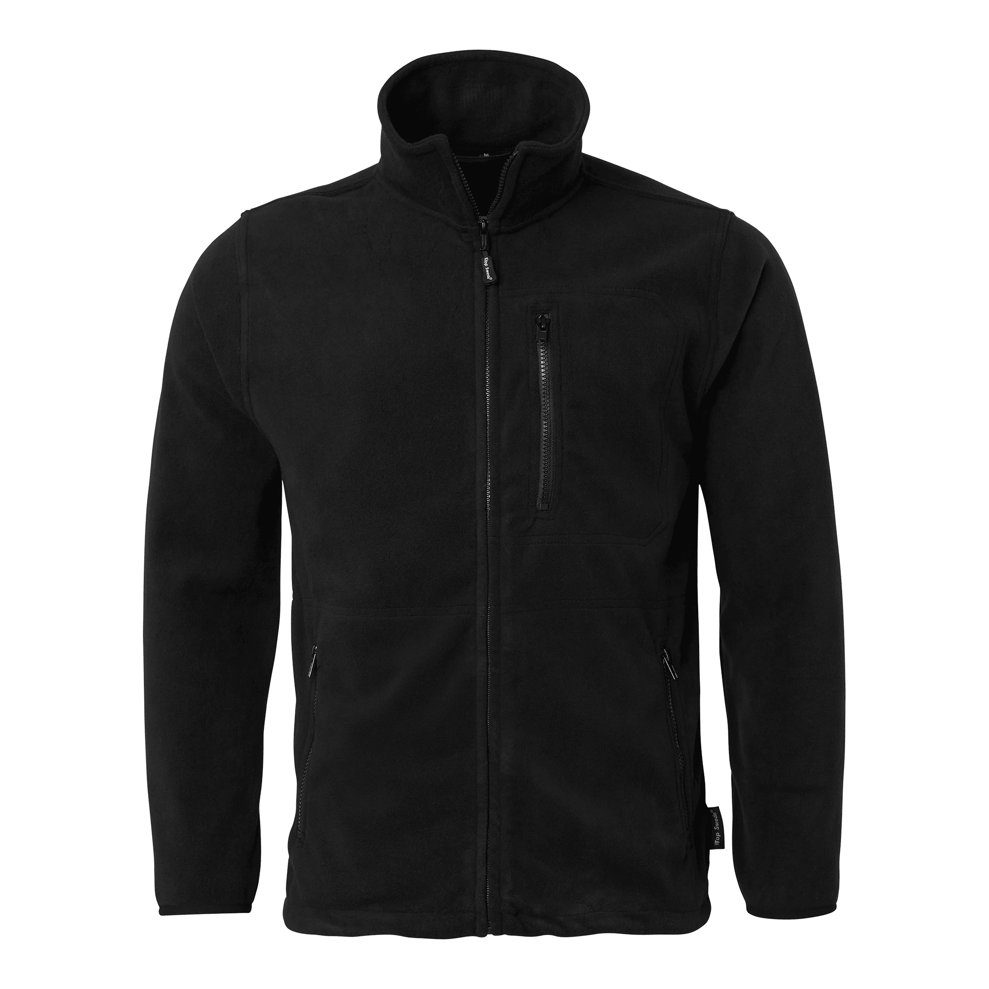 Top Swede Fleecejakke 4642 Sort str 4XL