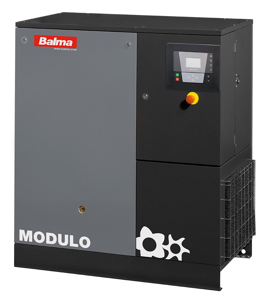 Balma skruekompressor MODULO I E 15, 10 bar, inverter med kjøletørke