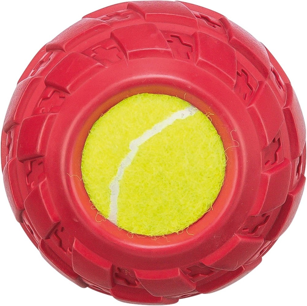 Trixie Tennisboll i däck, naturgummi - Ø 7,5 cm