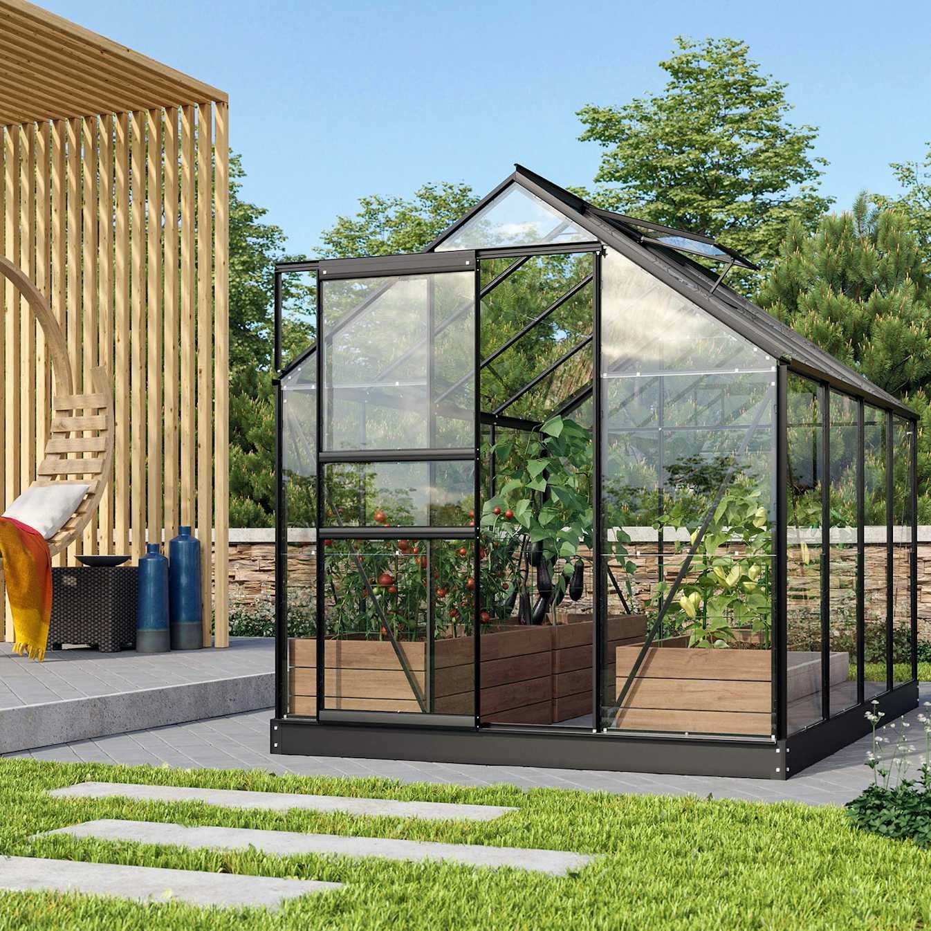 Vitavia Venus 5000 Växthus Glas med sockel - 5 m2