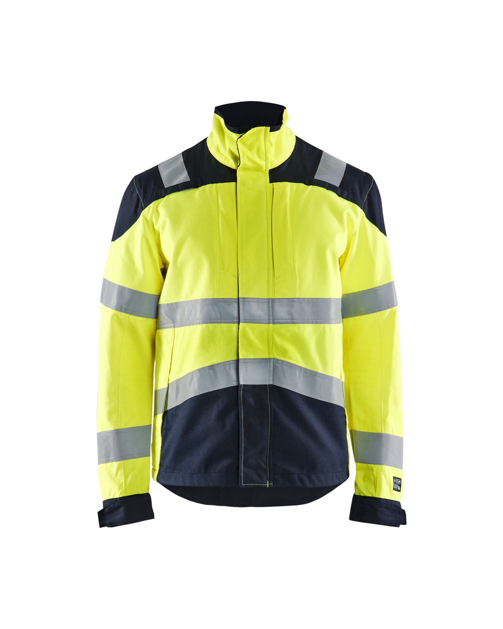 Blåkläder Multinorm Jacke Inhärent High Vis Gelb/Marineblau - 6XL