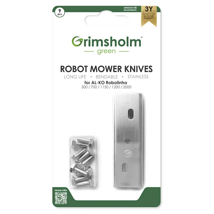 Grimsholm Kniver til AL-KO Robolinho (E-modeller) 9 stk