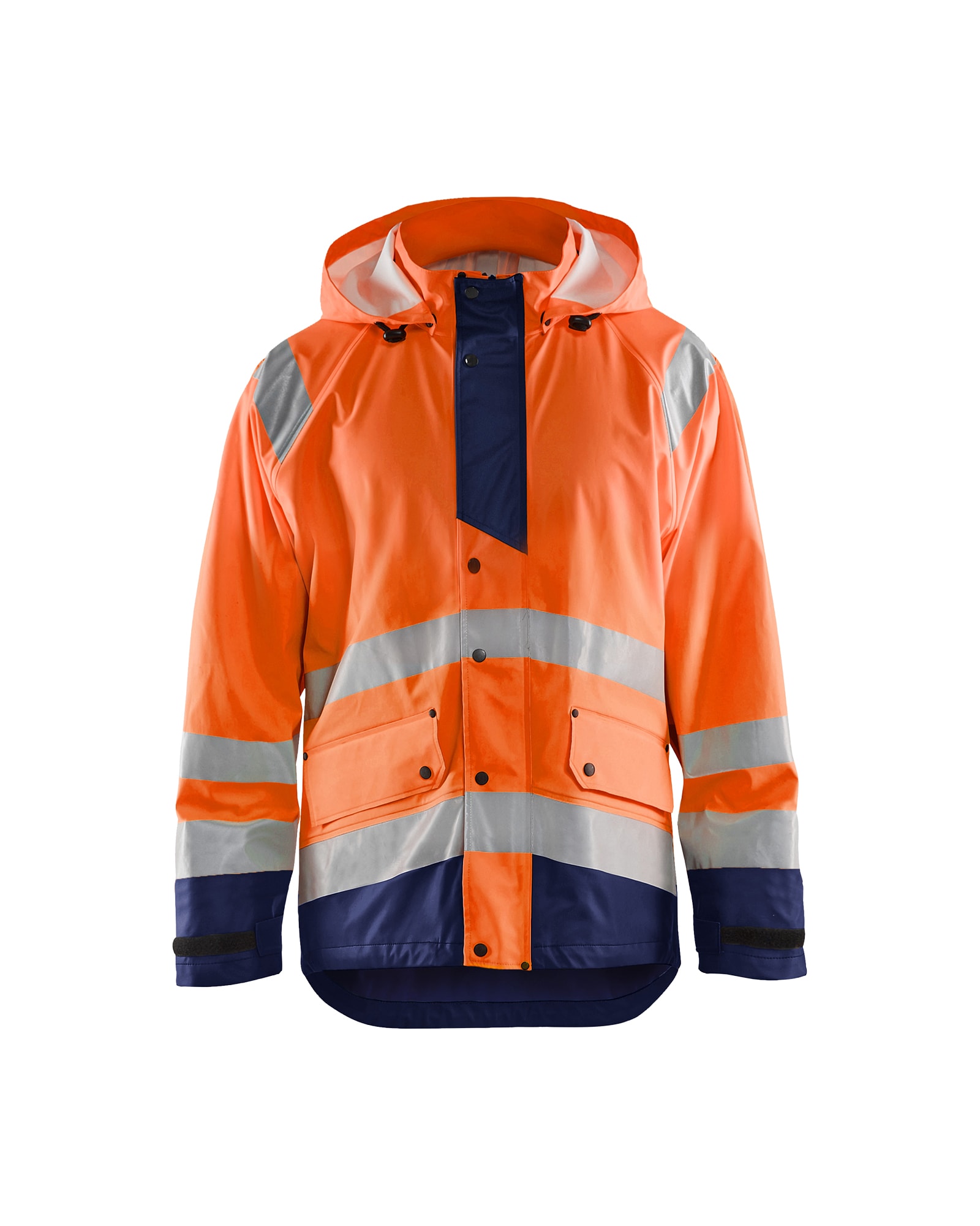 Blåkläder High Vis Regenjacke Level 3 High Vis Orange/Marineblau - 4XL