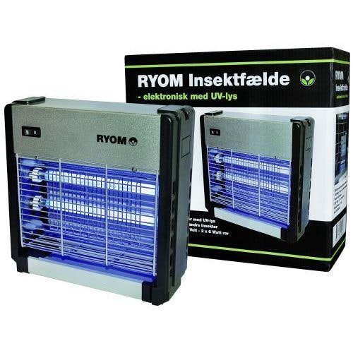 Ryom Insektsfångare plast/alu 2x6W 75 m²