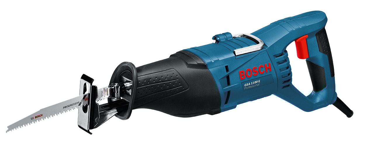 Bosch Bajonettsag GSA 1100 E Professional i transportkoffert med bajonettsagblad