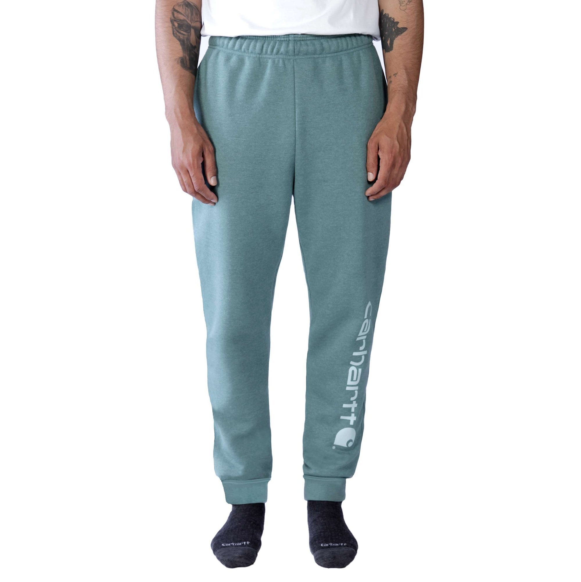 Carhartt Midweight Tapered Graphic Sweatpants Men's Sea Pine Heather M