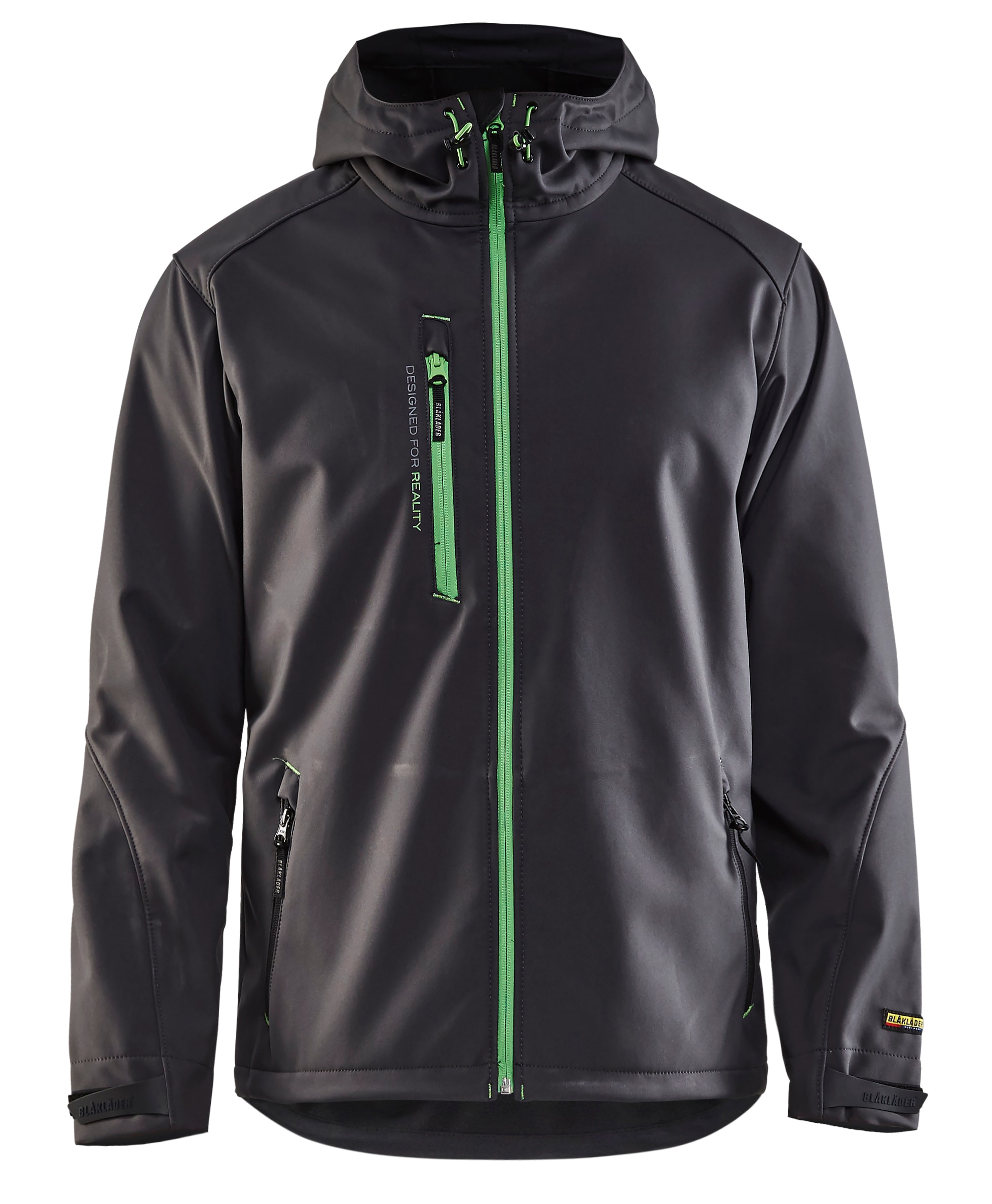 Blåkläder Softshelltakki - Musta/Hopea - Xxxl