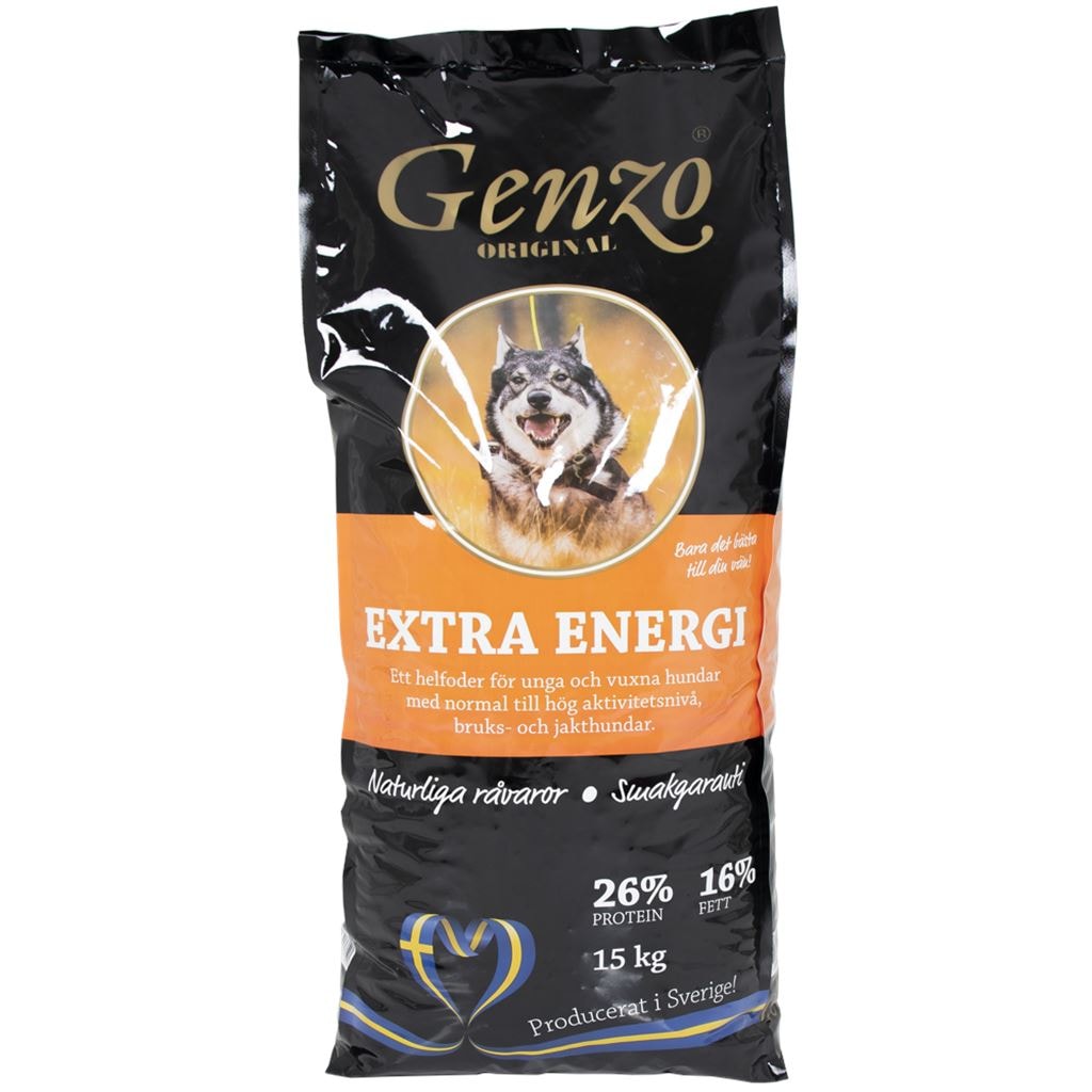 Genzo Extra Energy 15 kg Koiranruoka (Lava 24 säkkiä)
