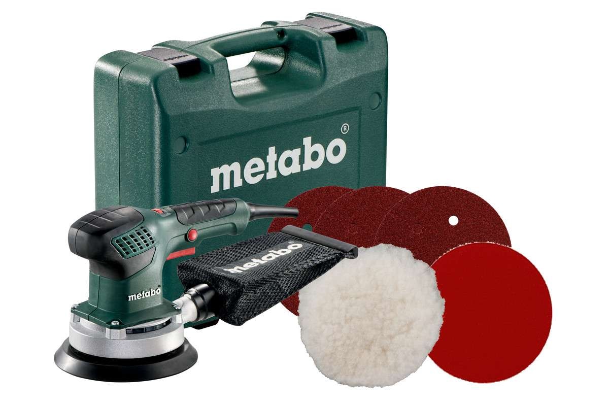 Metabo Exzenterschleifer SXE 3150 Set, Kunststoffkoffer