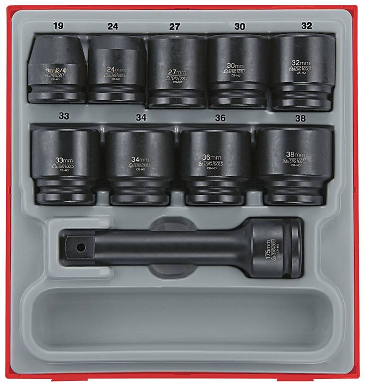 Teng Tools Krafttopsæt med 16 dele med 3/4\" firkantfatning TTD9416