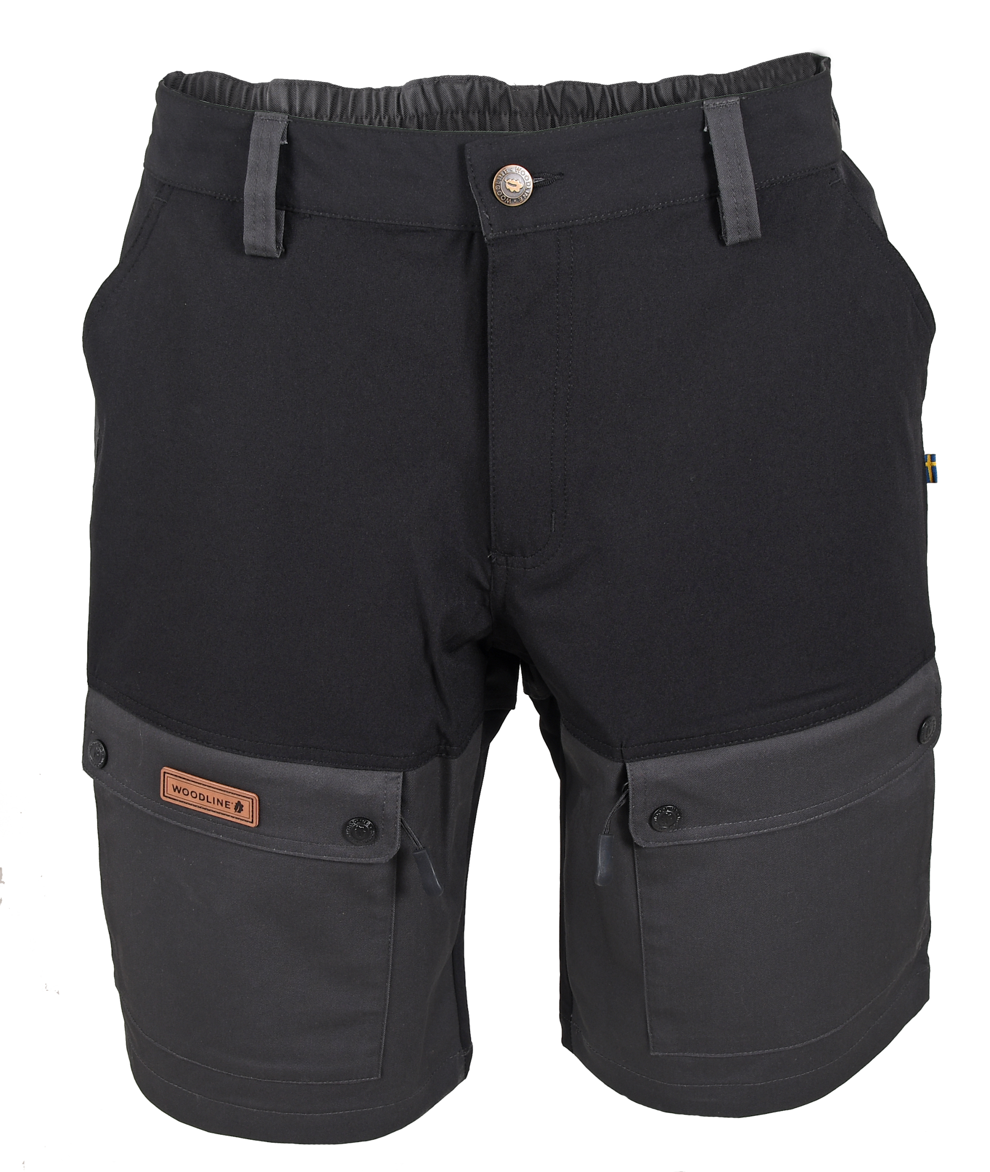 Woodline Shorts Boksund Svart/Grå 4XL