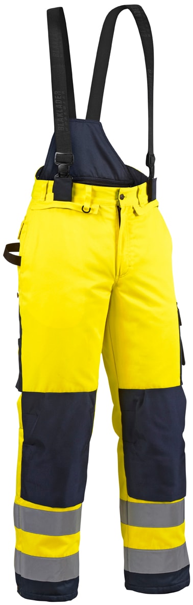 Blåkläder Highvis Talvihousut Henkseleillä - Huomio Oranssi/Mariininsininen - D96