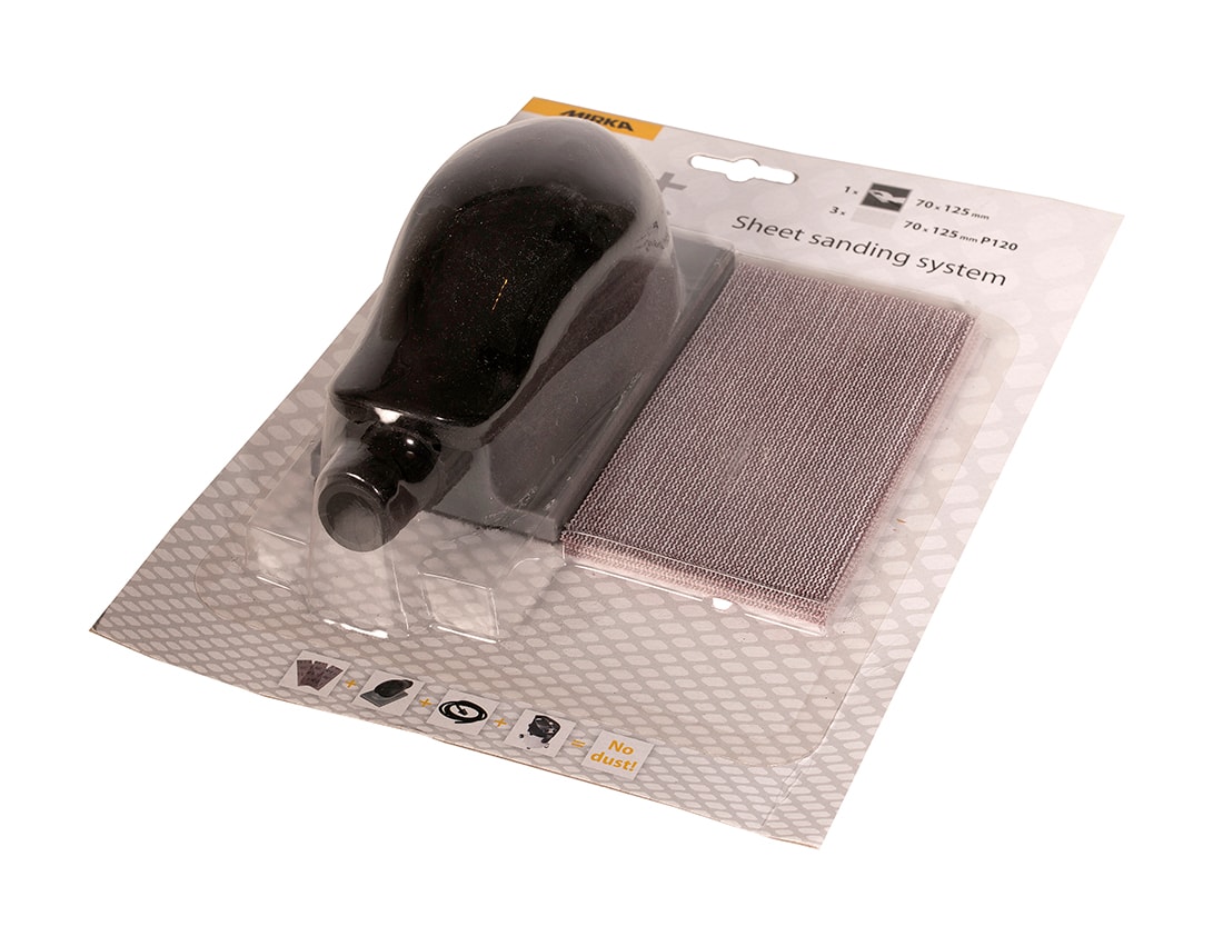 Mirka Handslipstöd 70x125mm Grip + 3 remsor P120