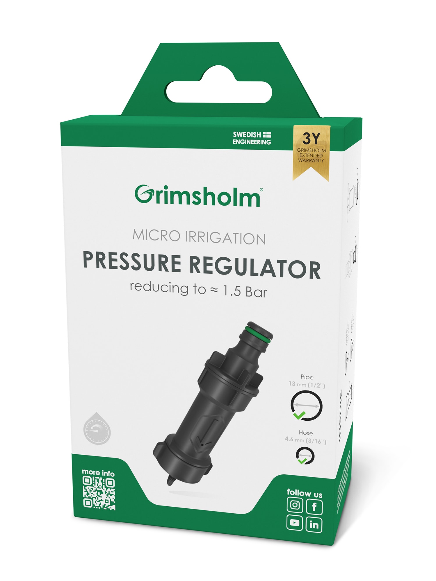 Grimsholm trykregulator 1,5 bar