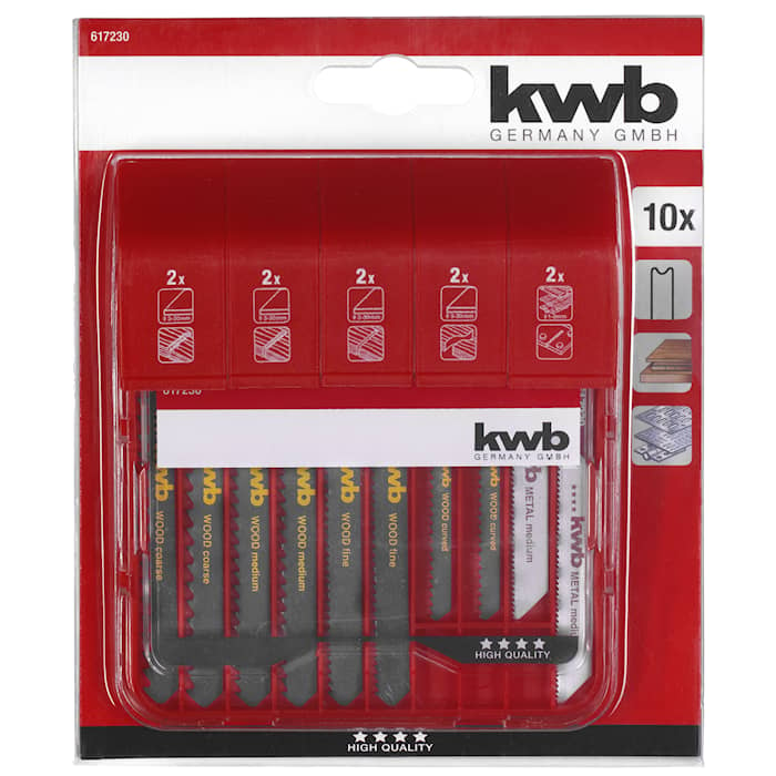 KWB Sticksågblad i sats  Jigger 10 delar