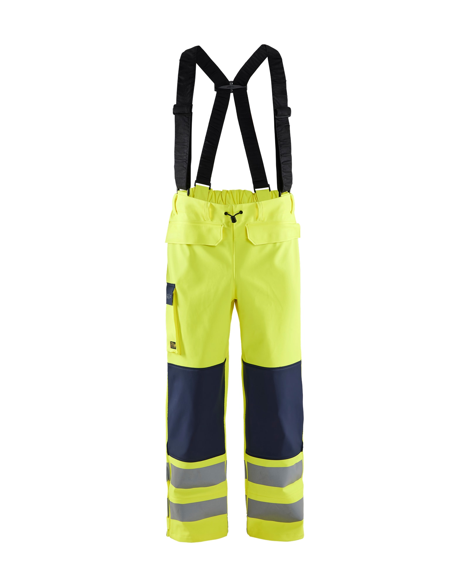 Blåkläder Flammschutz Regenhose Level 2 High Vis Gelb/Marineblau - XXXL