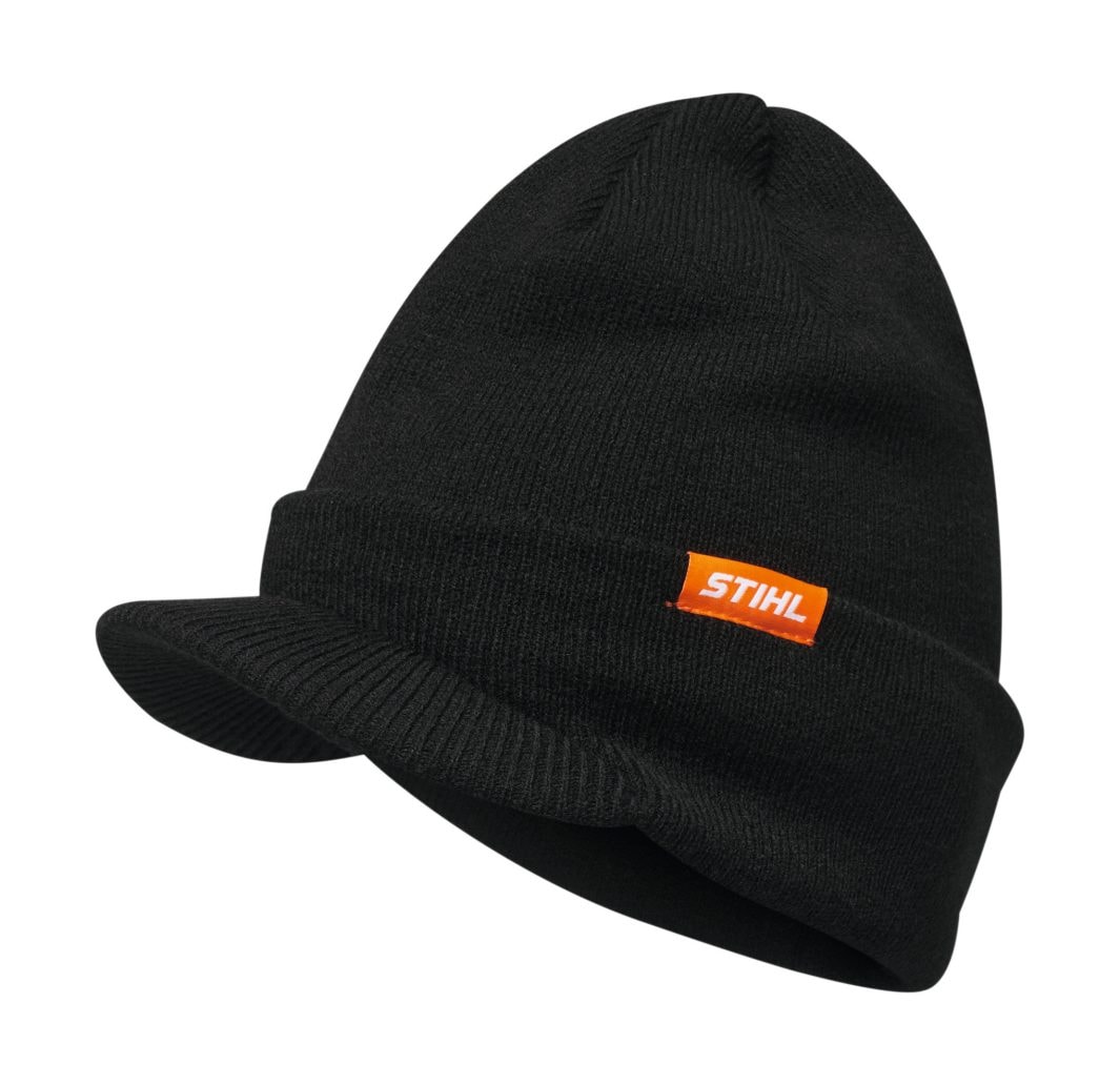 Stihl Beanie Visor Black Cap