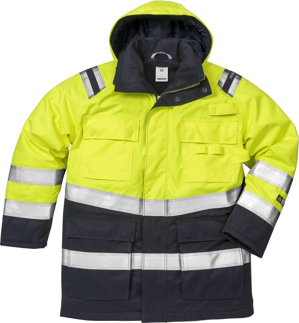 Fristads Flamestat høy synlighet Airtech® vinterparkas cl 3 4086 ATHR Hi-Vis Gul / Marineblå XS