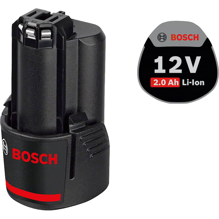 Bosch Batteripakke GBA 12V 2.0Ah Professional i pappeske med tilbehør
