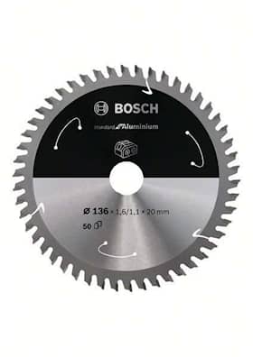 Bosch Standard for Aluminium -pyörösahanterä johdottomiin sahoihin 136 x 1,6 / 1,1 x 20 T50