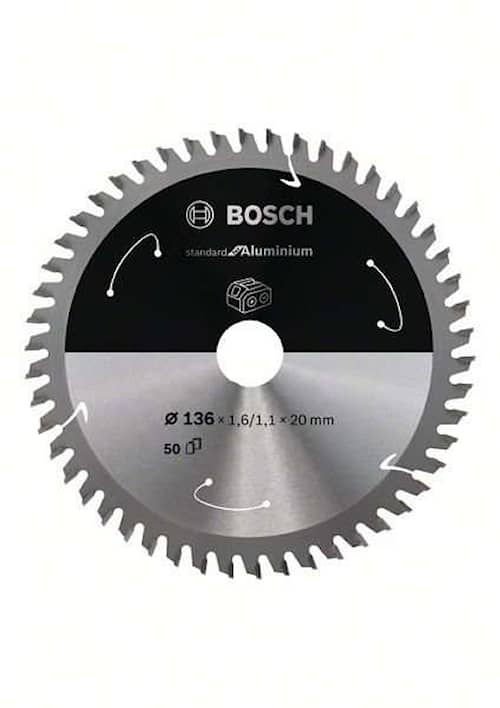 Bosch Sågklinga Standard for Aluminium 136×1,6/1,1×20mm 50T