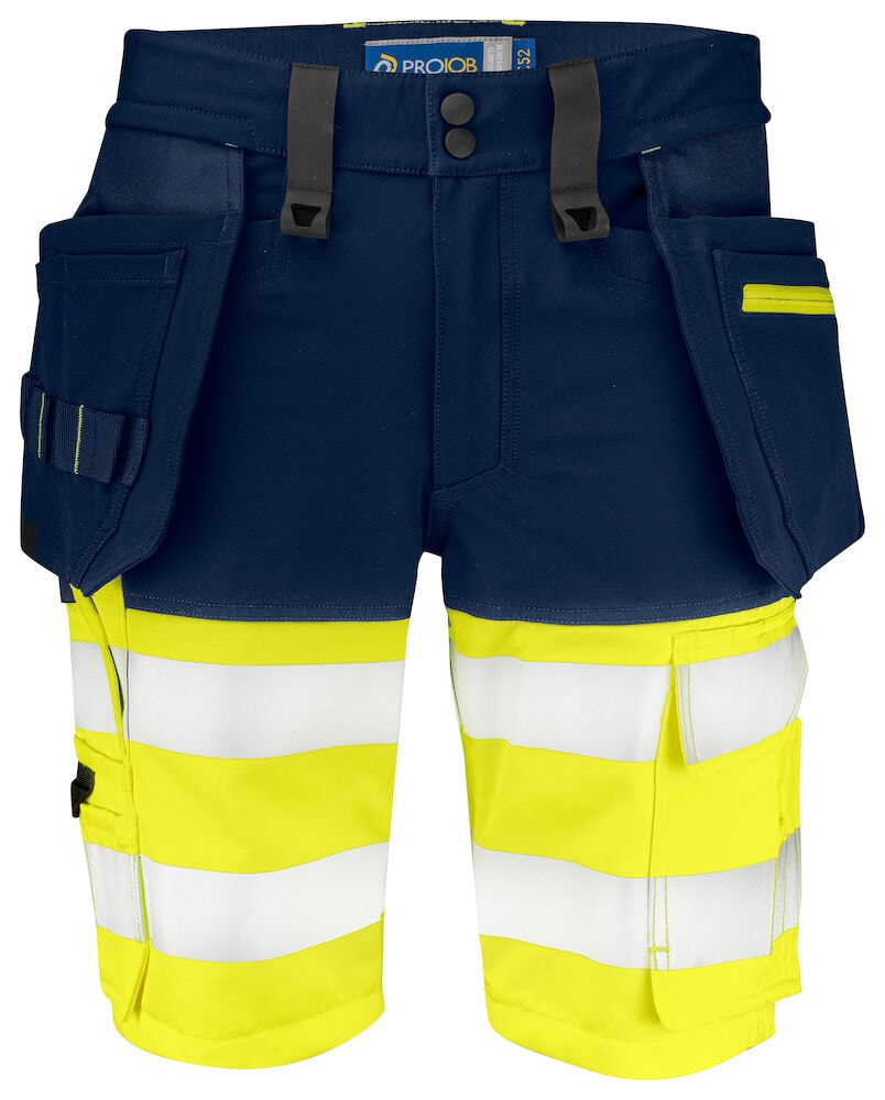 ProJob 6580 Shorts En Iso 20471 Klasse 1 - Black/Yellow - C62