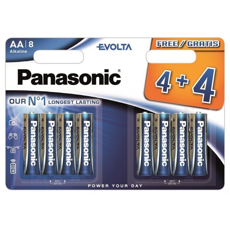 Panasonic batterier Evolta AA 8-pak