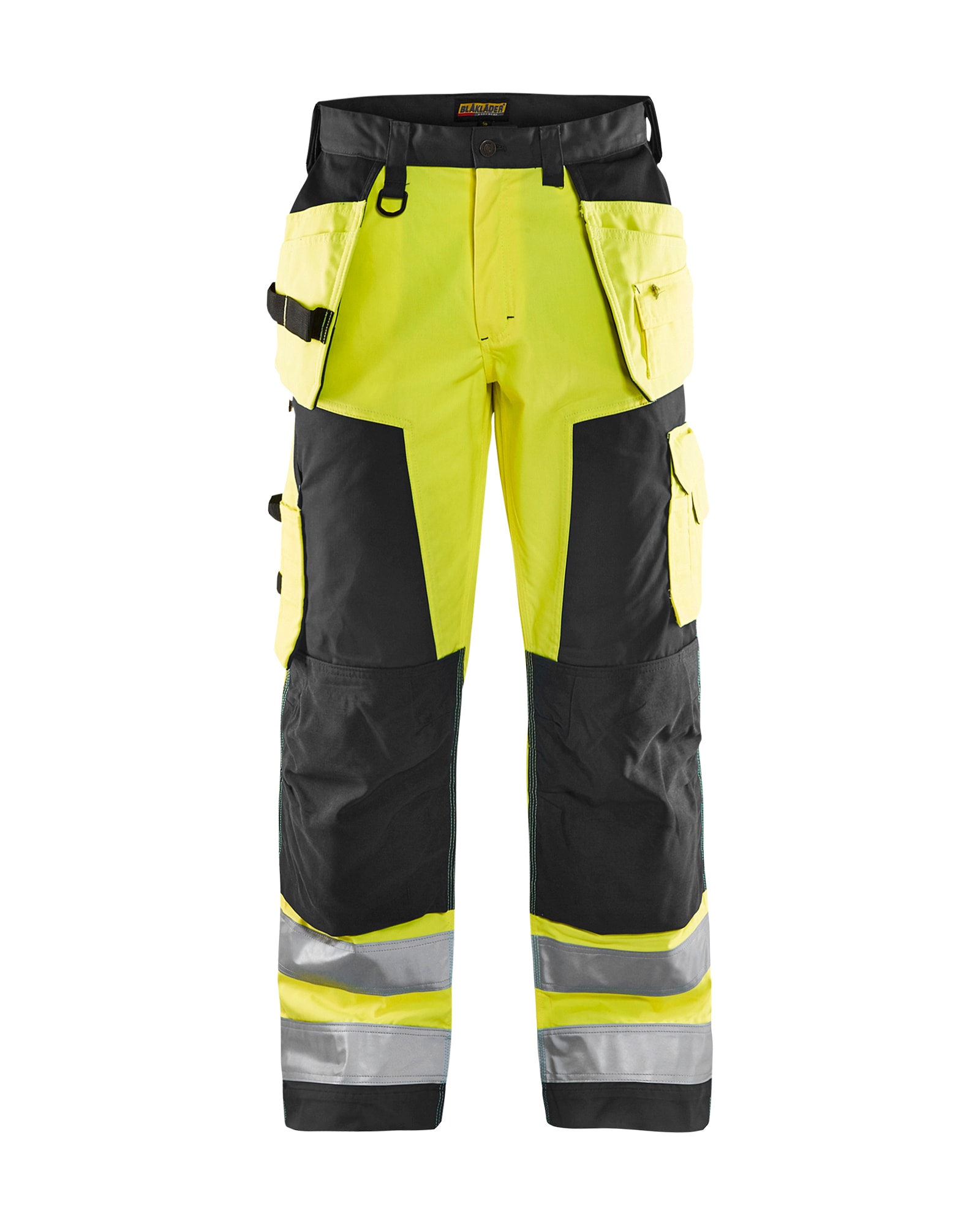 Blåkläder Highvis Riipputaskuhousut - Huomio Keltainen/Musta - C48