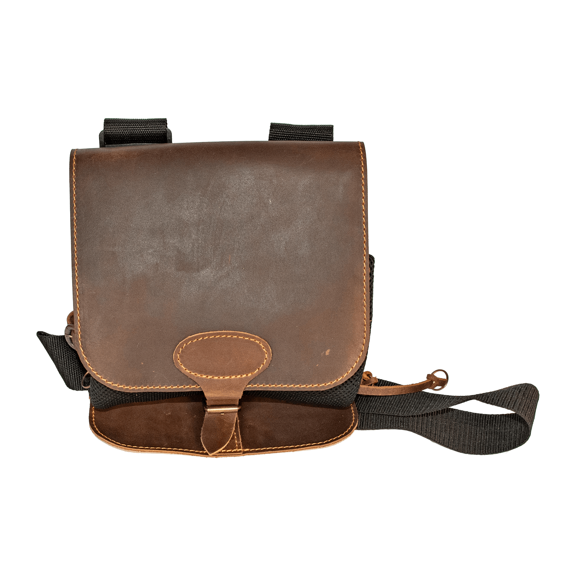 Patronväska i ullfilt med läderdetaljer