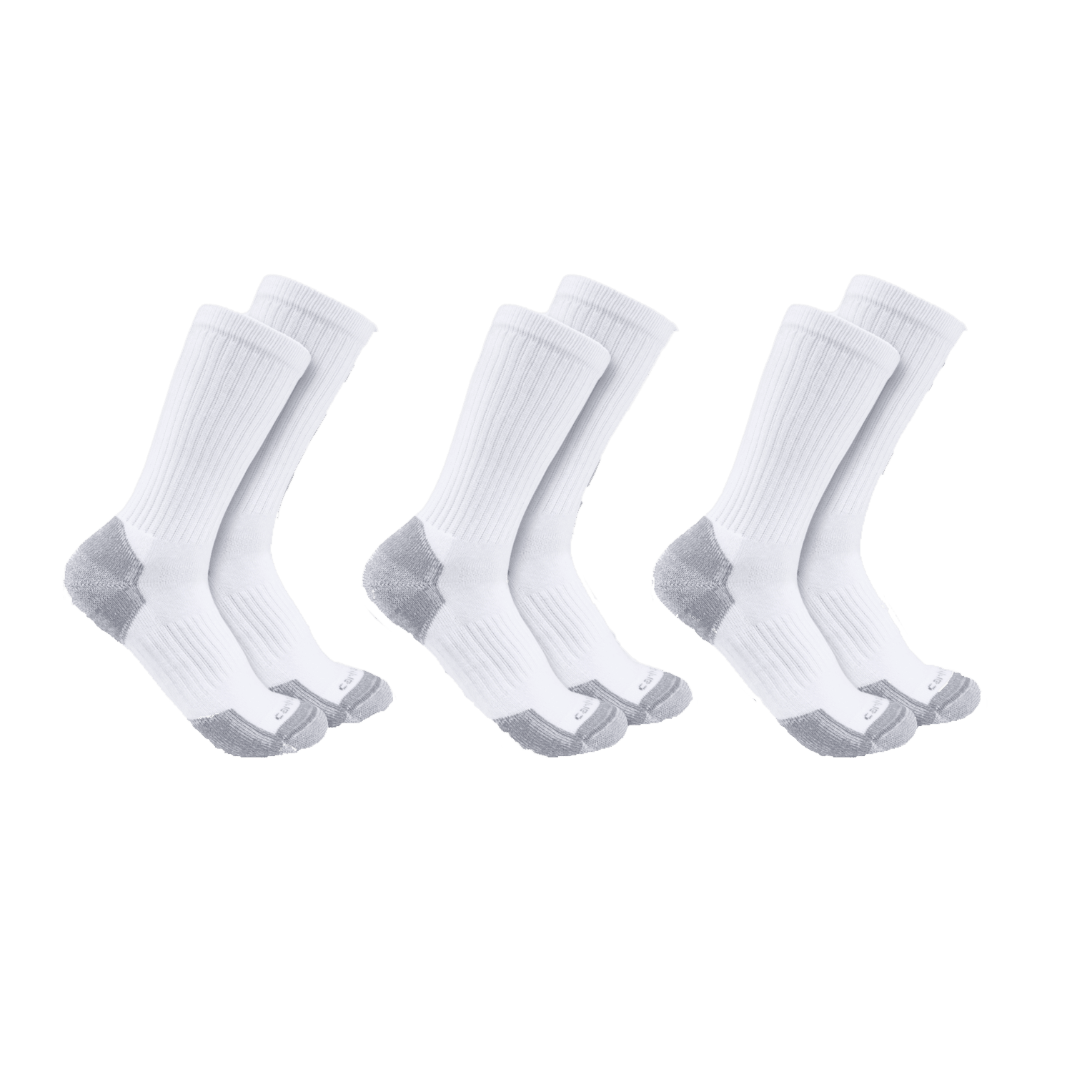 Carhartt Midweight Cotton Blend Crew Strumpor 3-pack Herr White