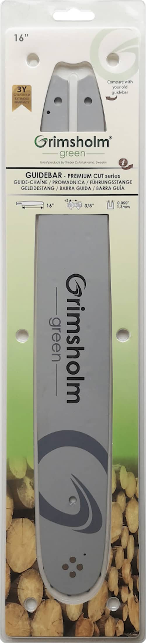 Grimsholm 16 "3/8" 1,3 mm Premium Cut Mersås Safe