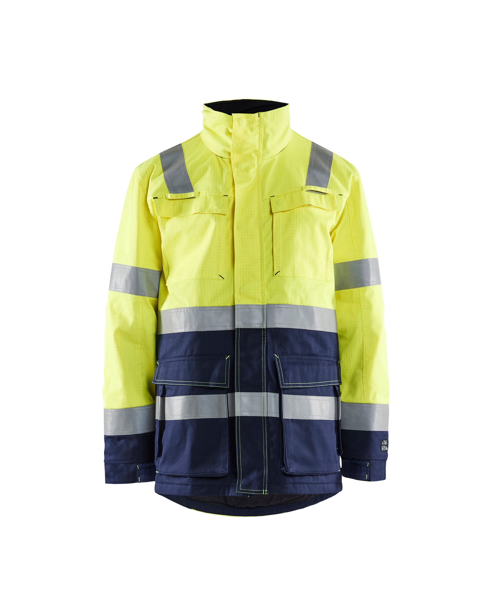 Blåkläder Multinorm Winterparka High Vis Gelb/Marineblau - XXXL