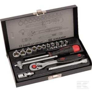 Socket set 1/4" 16-pieces