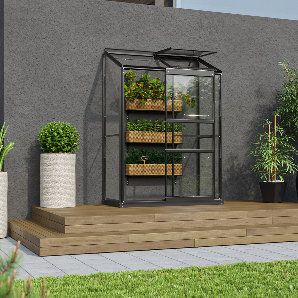 Vitavia Ida 900 Växthus Glas med sockel - 0,9 m2