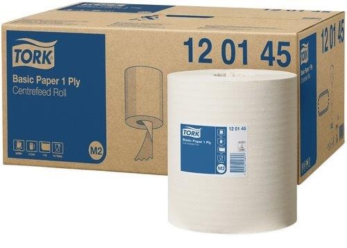Tork Torkpapper M2 Basic Universal, 120145, 1 lager, vit 6x300m