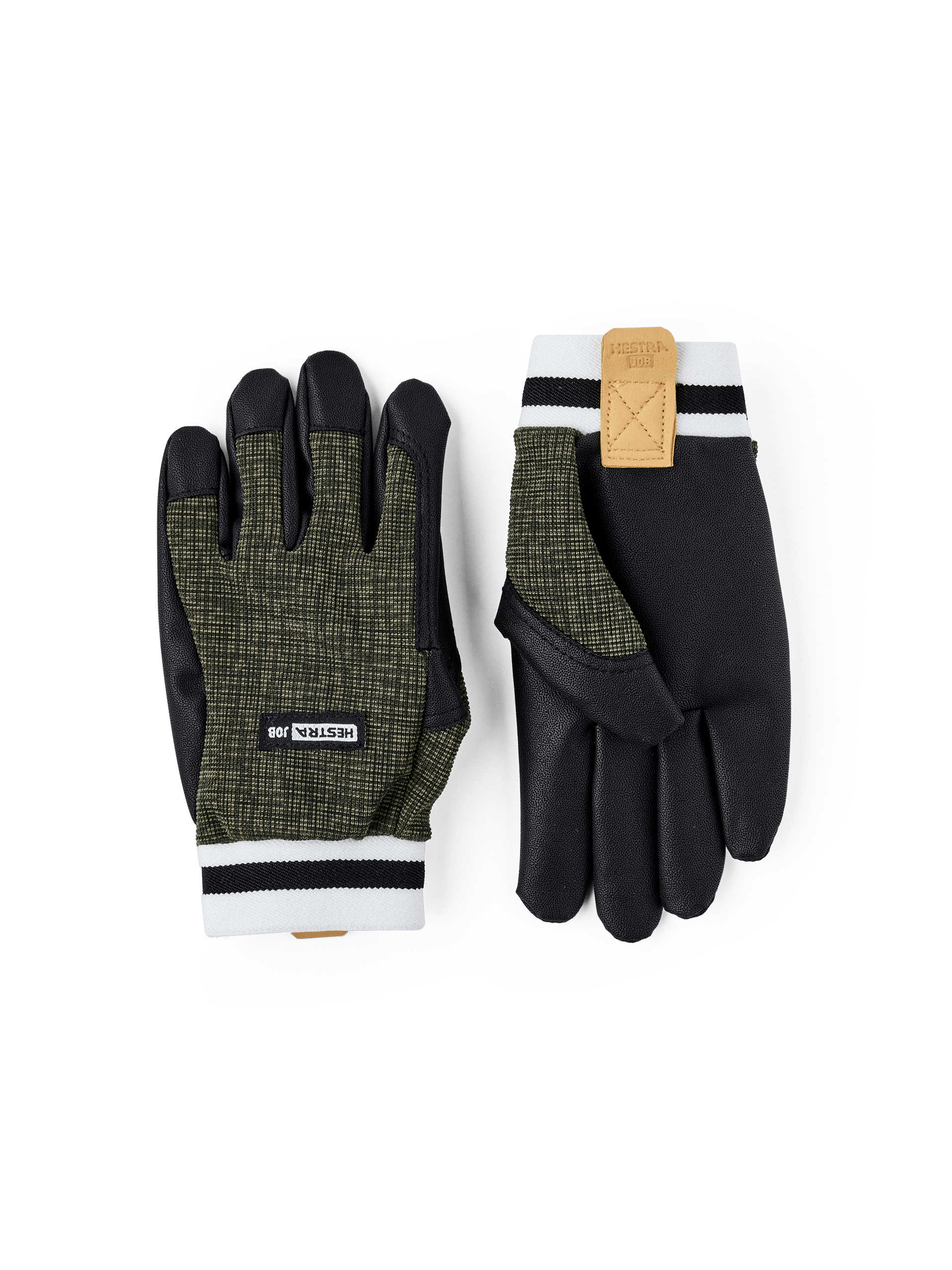 HestraJob Flora Flex Junior Glove - Dark green Print - 5