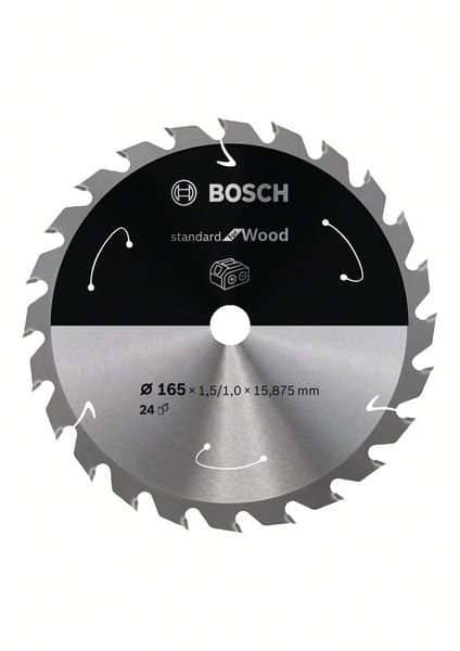 Bosch Standard for Wood-rundsavklinge til batteridrevne save 165x1,5/1x15,875 T24