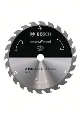 Bosch Standard for Wood -pyörösahanterä johdottomiin sahoihin 165 x 1,5 / 1 x 15,875 T24