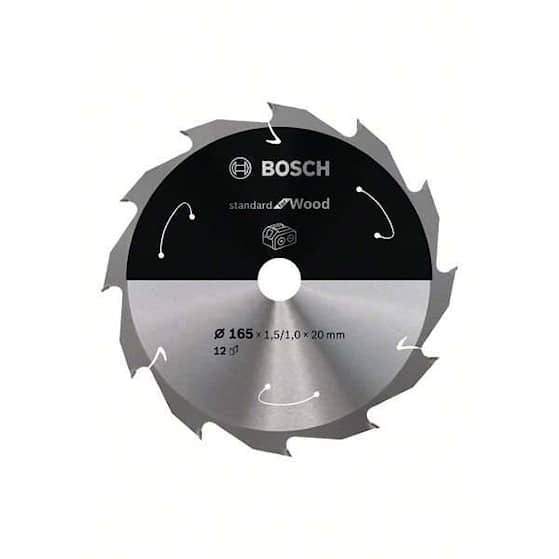 Bosch Standard for Wood-rundsavklinge til batteridrevne save 165x1,5/1x20 T12