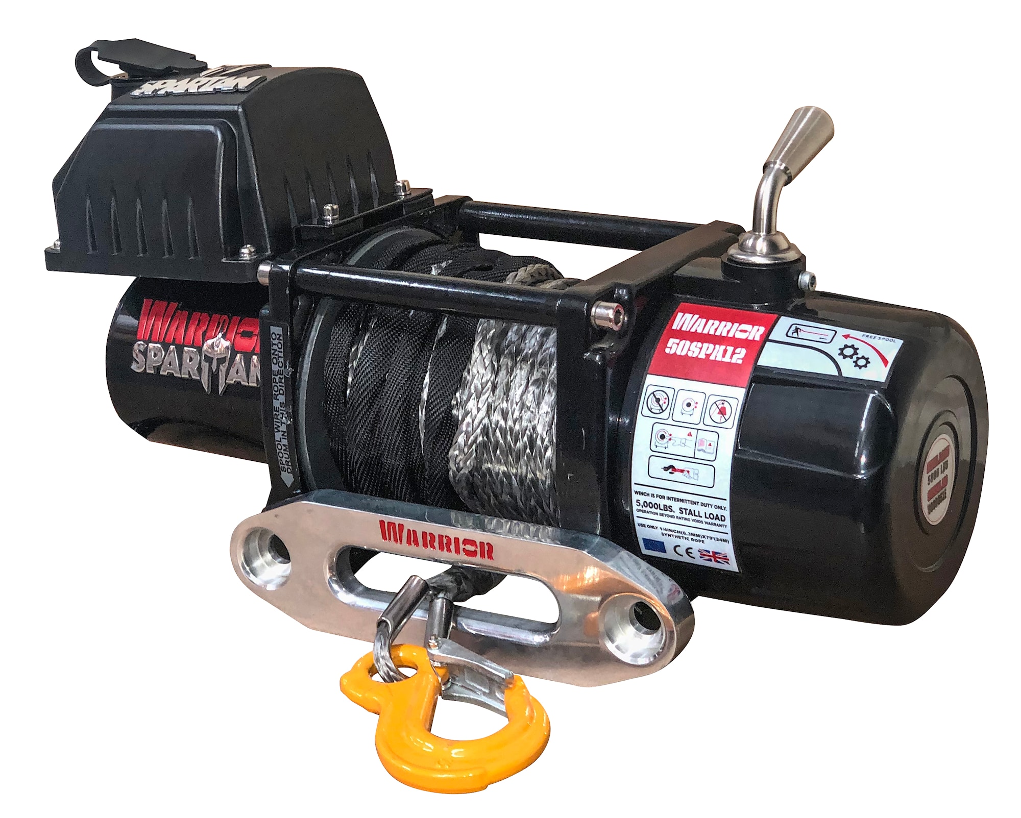 Warrior Winches Trækspil Spartan 5000lb 12V Armortek Syntetisk