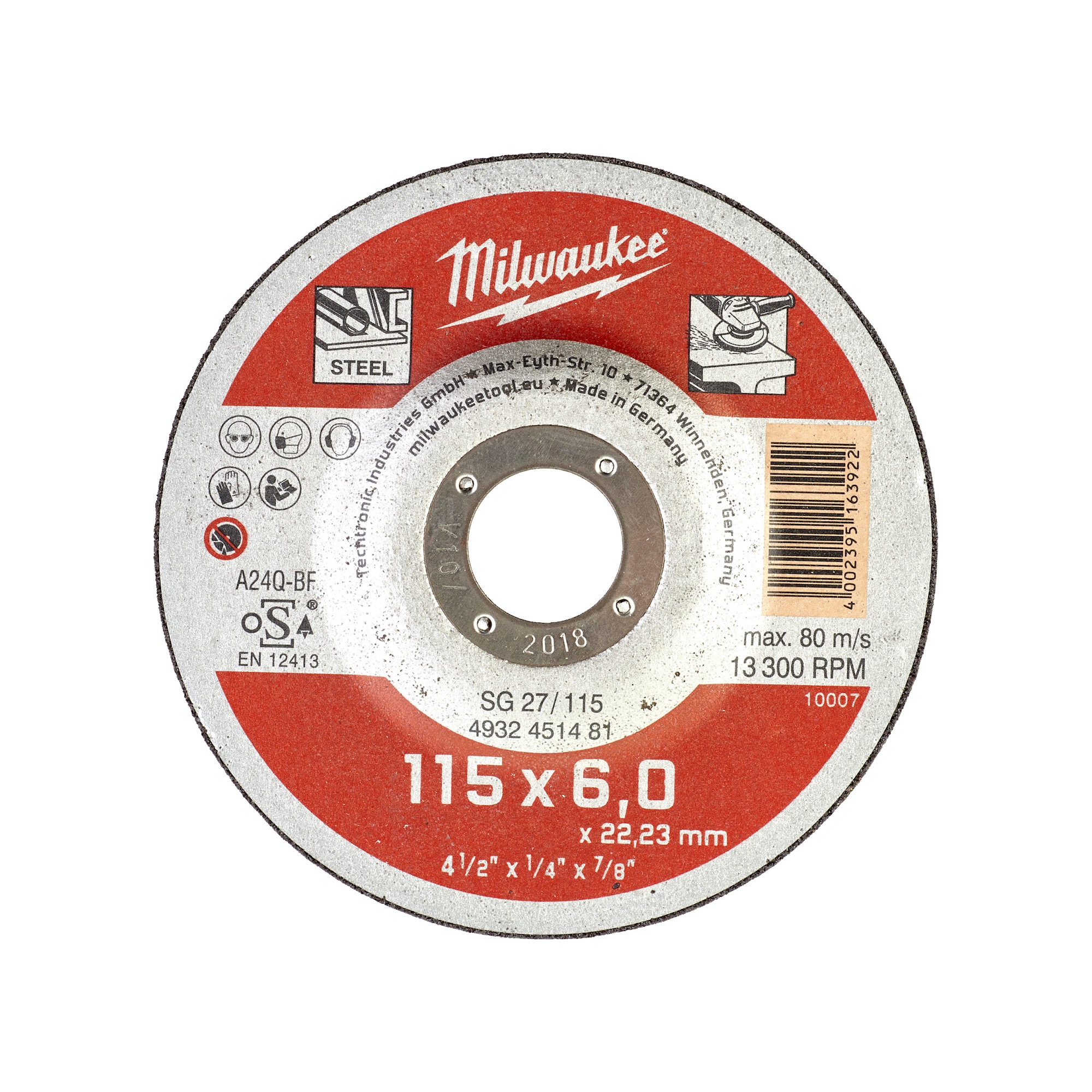 Milwaukee Metallslipskiva Std 115X6Mm