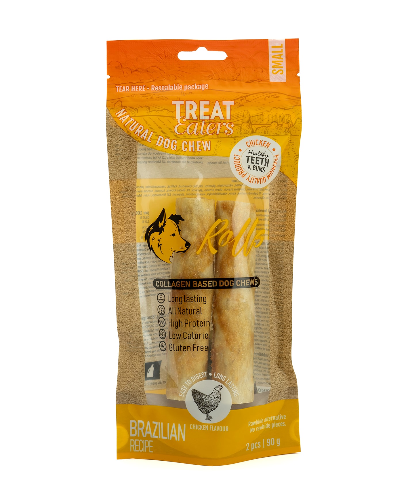 Treateaters New Hide Small Roll Kyckling 2 st 90g