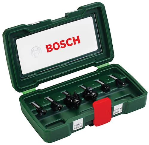 Bosch HM-fræserbitsæt med 6 dele (8 mm skaft)
