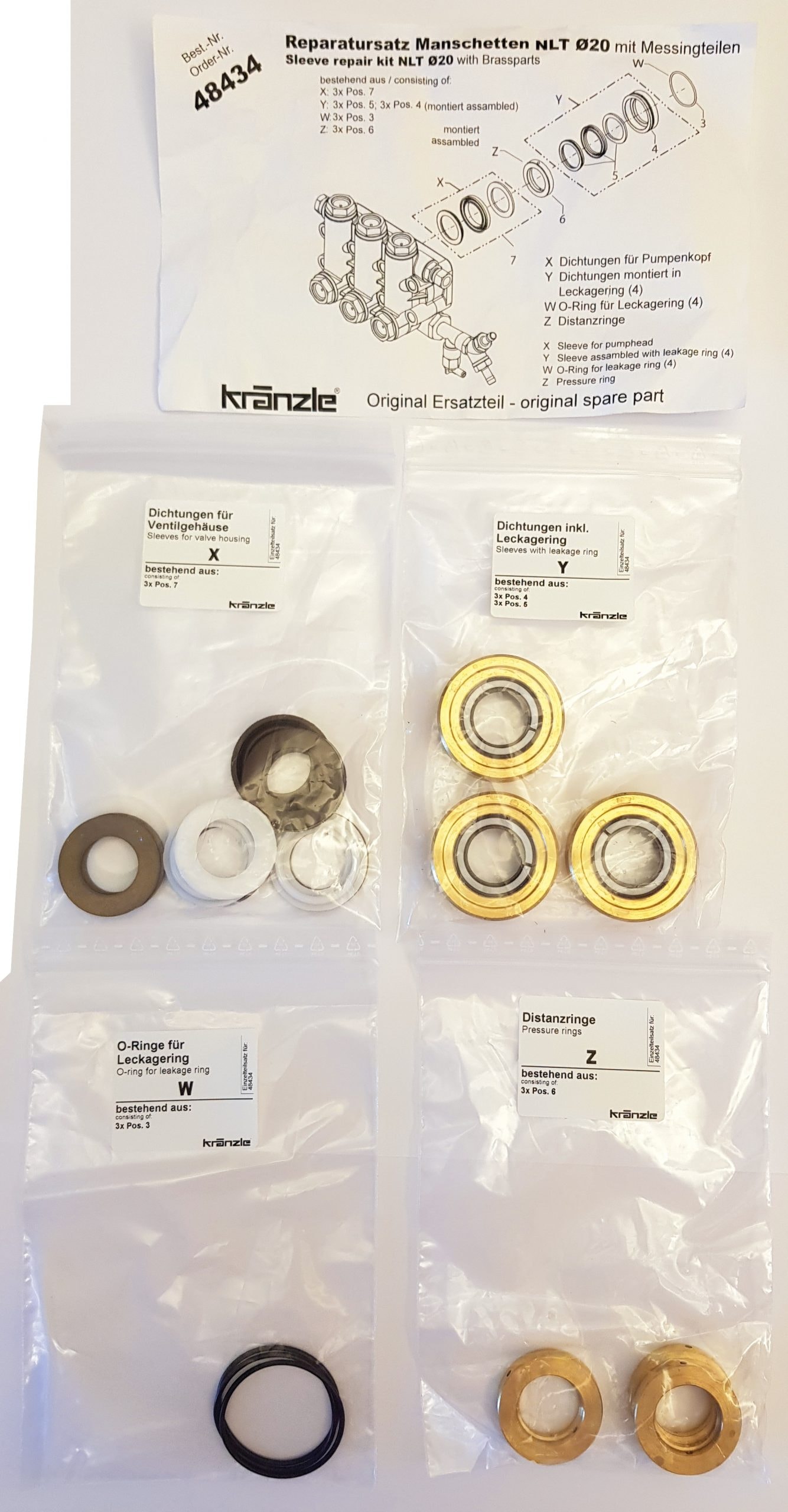 Kränzle Reparatur-Satz Nlt-Pumpen Ø20