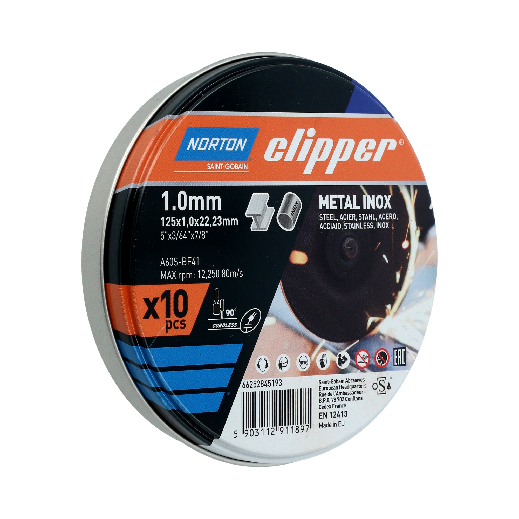 Norton Katkaisulaikka Clipper 125 x 1, 0 x 22 , 23 mm 10 kpl