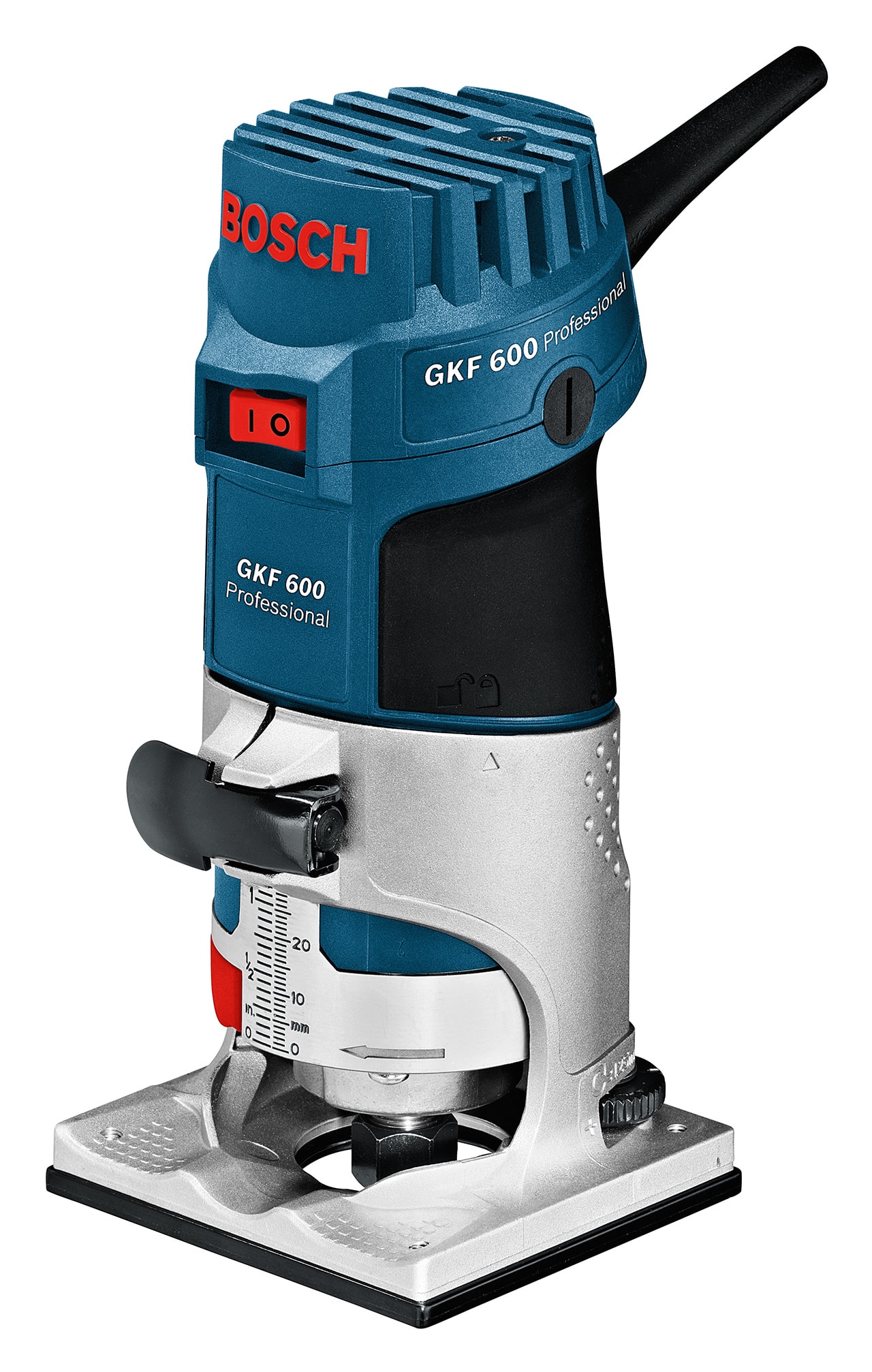 Bosch Reunajyrsin GKF 600 Professional kantolaukussa, sis. kiintoavaimen