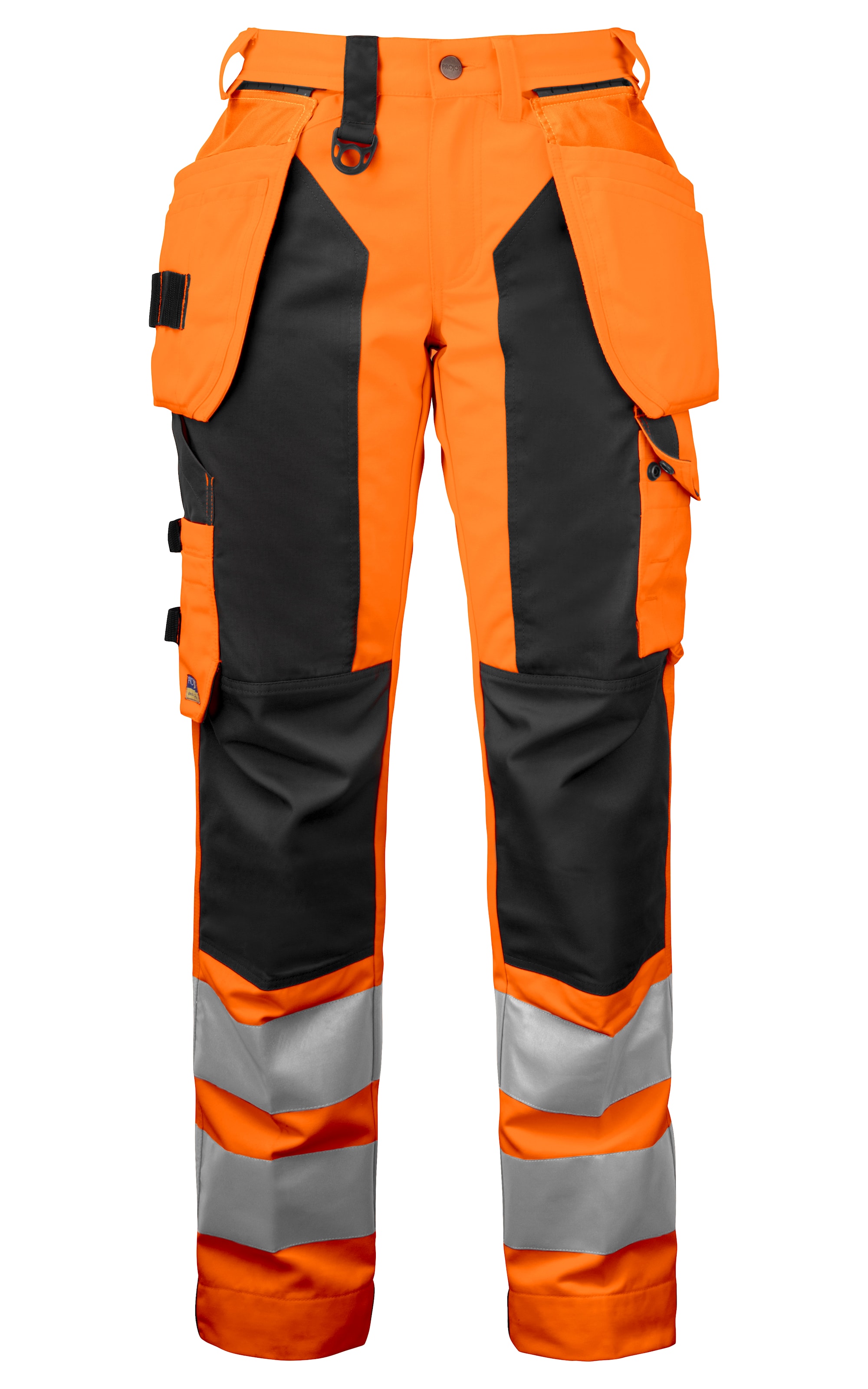 ProJob 6519 Naisten Reisitaskuhousut En Iso 20471 Luokka 2 - Orange/Black - C42