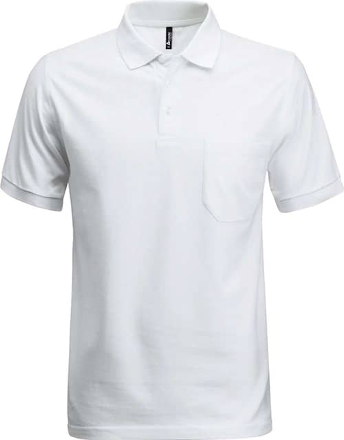 Acode Heavy Poloshirt K/Æ med brystlomme Hvid XL