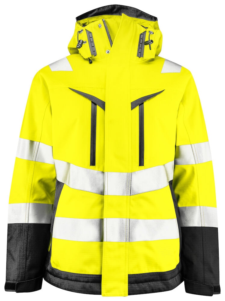 ProJob 6449 Funktionsjacke Damen En Iso 20471 Klasse 2/3 - Black/Yellow - 3XL
