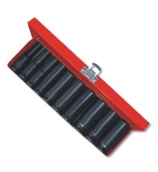 Scorpio Krafttoppesæt 1/2" 10-24 mm 6-kantede 10 dele, lange